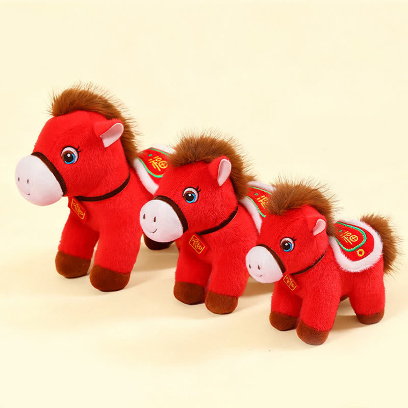 Buddha Stones Muñeco de peluche de caballo Fu del Año del Caballo, prosperidad y fortuna, decoración del hogar. - image 6