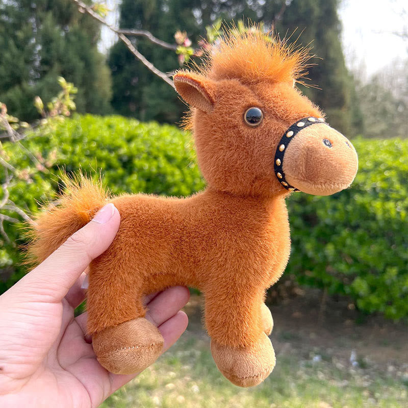 Buddha Stones Peluche de caballo del Año del Caballo, bonito muñeco de caballo que representa la prosperidad y la energía, ideal para decorar el hogar. - image 3