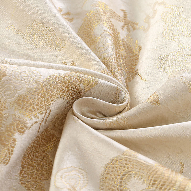 Conjunto de 2 piezas de traje de algodón de manga larga con diseño de dragón para bebé, con Buddha Stones , pantalones y cintura elástica, para invierno - image 7