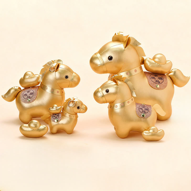 Buddha Stones Lingote de oro del Año del Caballo, adorable poni, decoración para el hogar. - image 10