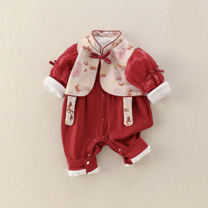 Mono de algodón de manga larga para bebé niña con diseño de Buddha Stones, gatos primaverales y caquis - image 4