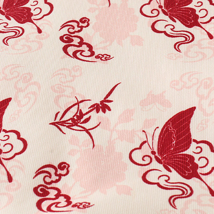 Mono de algodón de manga larga para bebé niña con diseño de mariposas de invierno y nubes auspiciosas y Buddha Stones - image 11