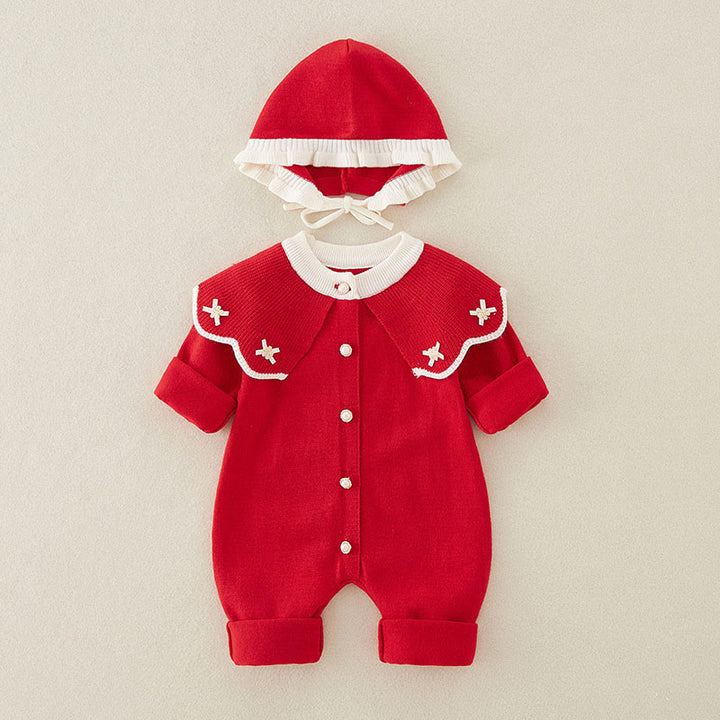 Buddha Stones, para primavera y otoño, con bloques de color - Rojo - 9-12 meses - image 0