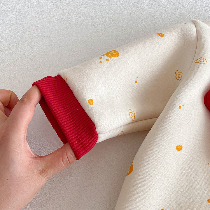 Mameluco de algodón de manga larga para bebé niña y niño con diseño de caballo de invierno y Buddha Stones - image 8