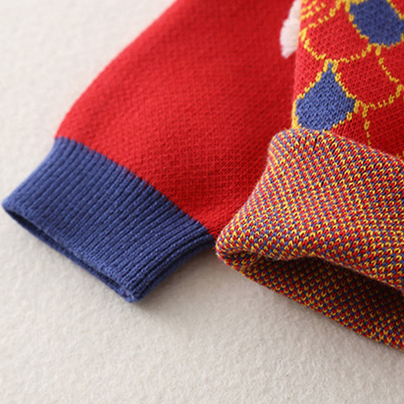 Mameluco de punto de una pieza de manga larga de algodón con estampado de dragón rojo para bebé niño y niña, otoño e invierno, con Buddha Stones - image 8