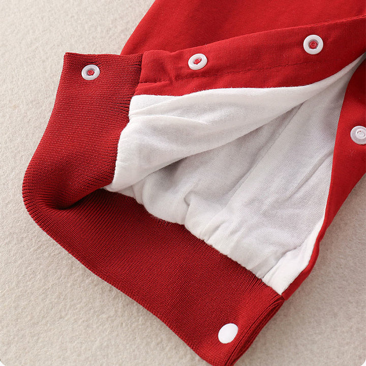 Mamelucos de una pieza de algodón de manga larga para bebé niña y niño con diseño de buena fortuna de Buddha Stones, primavera, otoño y rojo, año del caballo - image 6