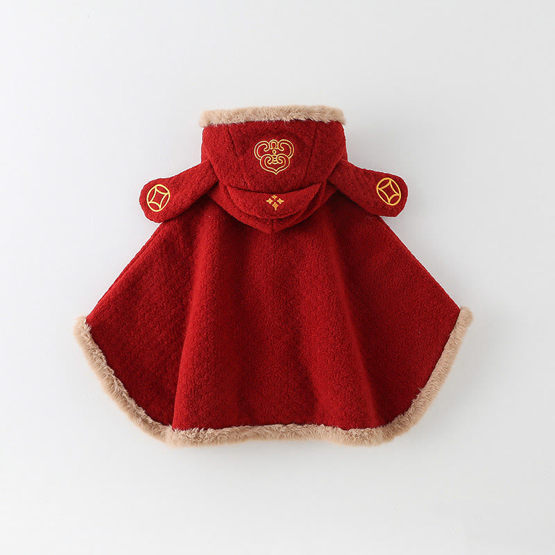Chaqueta de manga larga para bebé niña y niño con diseño de ondas de peces koi rojos de otoño e invierno con Buddha Stones - image 1