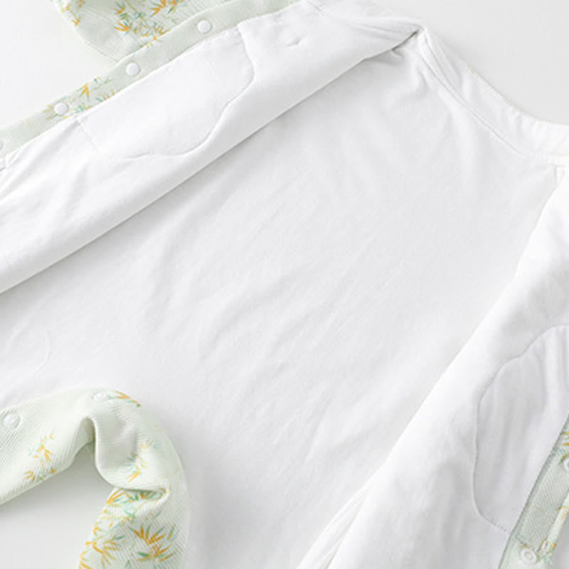 Mameluco de algodón de manga larga para bebé niña con diseño de flores de bambú, primavera y otoño , con Buddha Stones - image 7