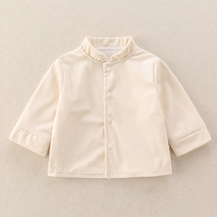 Conjunto de 3 piezas de traje de algodón de manga larga para bebé, con diseño de botellas de montañas invernales y Buddha Stones, chaleco, chaqueta, pantalones con cintura elástica - image 4