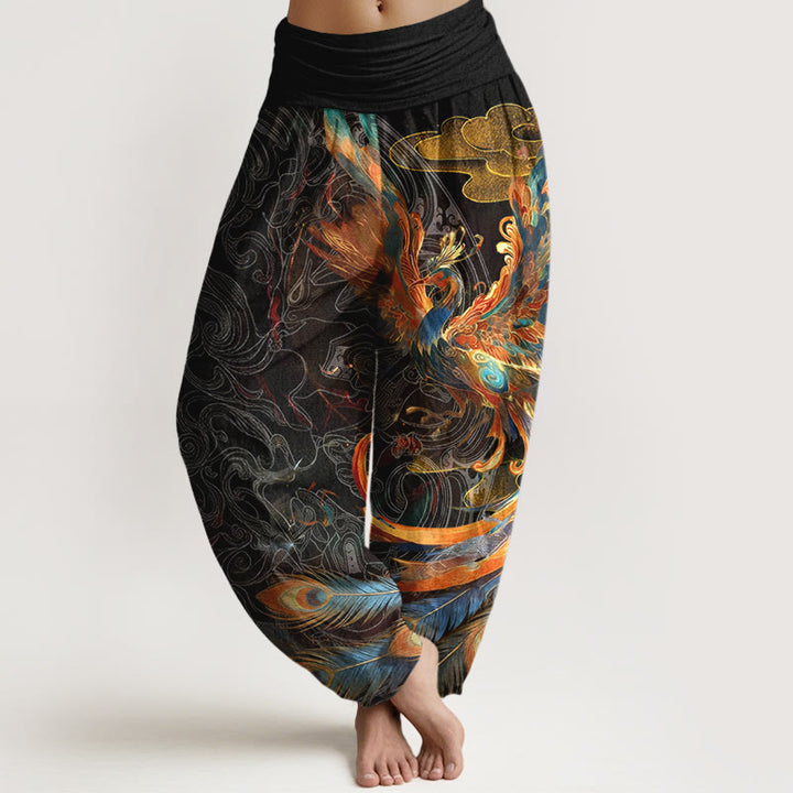 Pantalones Buddha Stones para mujer, cintura elástica - Negro - US16，UK/AU20，EU48 (3XL) - image 0