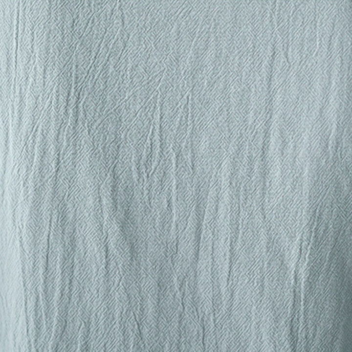 Camisa de algodón de manga larga con cuello alto y estampado floral bordado de Buddha Stones para mujer - image 15