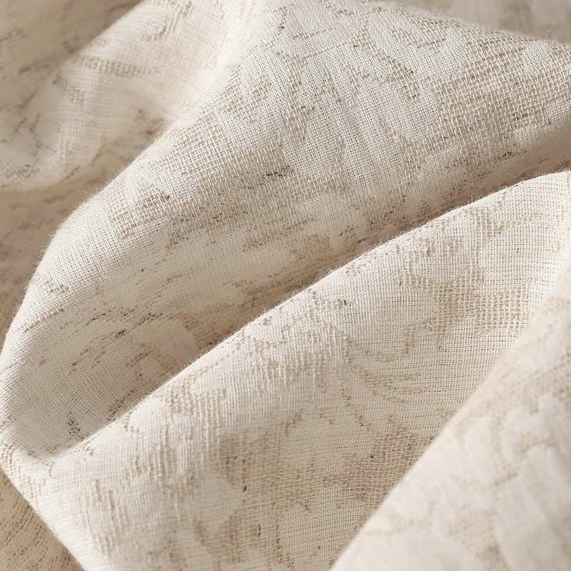 Camisa de lino y algodón de manga larga con diseño texturizado y botones de rana para mujer de Buddha Stones - image 6