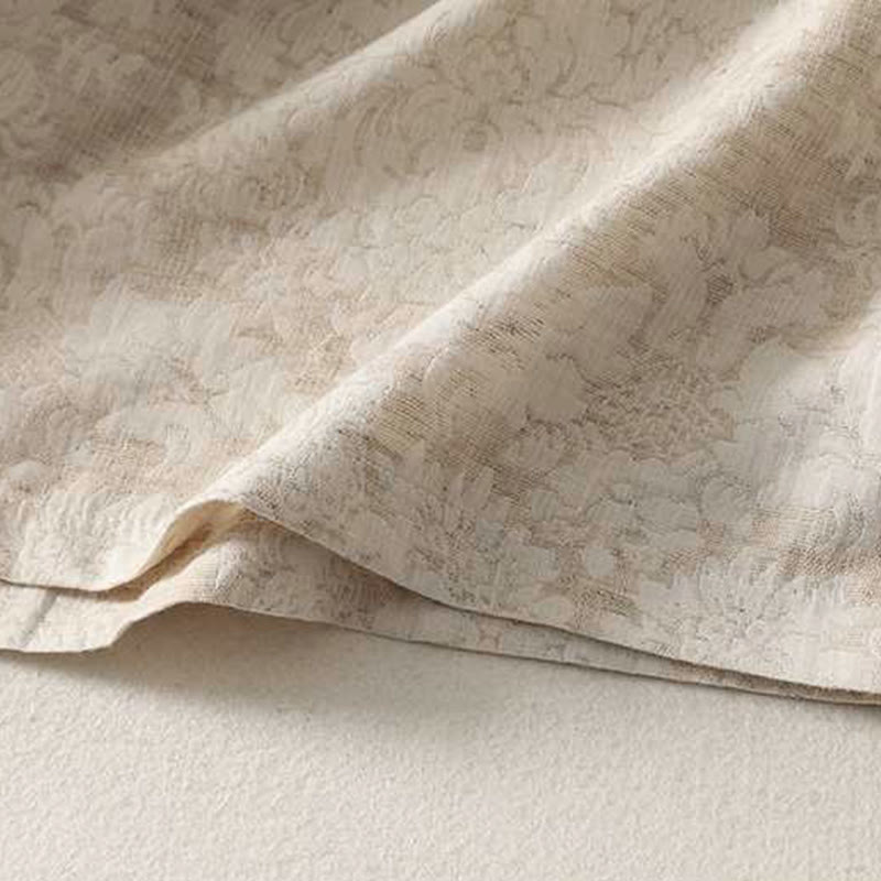 Camisa de lino y algodón de manga larga con diseño texturizado y botones de rana para mujer de Buddha Stones - image 7