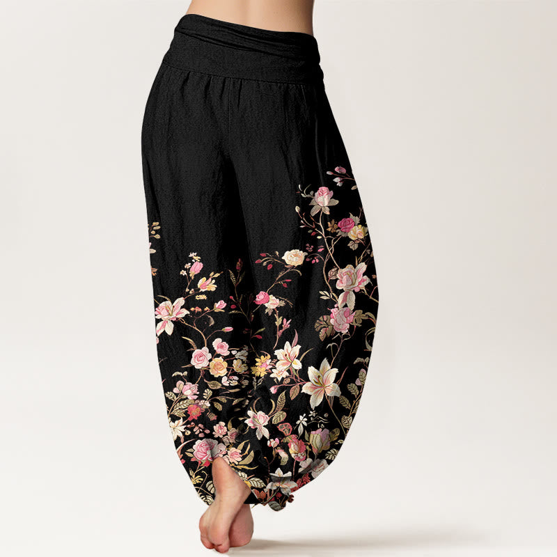 Pantalones Buddha Stones para mujer, cintura elástica - image 1