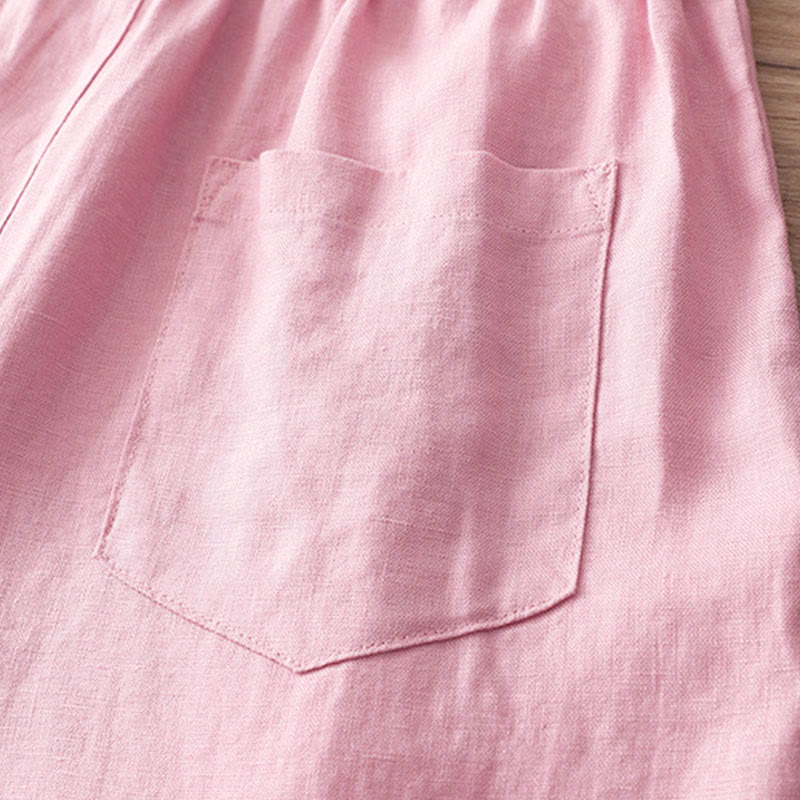 Pantalones anchos de algodón con cremallera y bolsillos para mujer de Buddha Stones para otoño - image 29