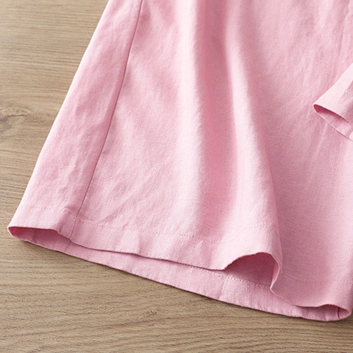 Pantalones anchos de algodón con cremallera y bolsillos para mujer de Buddha Stones para otoño - image 30