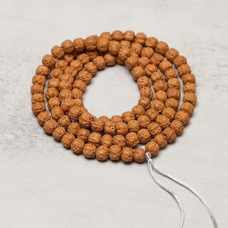 Mala Buddha Stones de 108 cuentas con semillas de Bodhi y riqueza y auspiciosidad - image 1