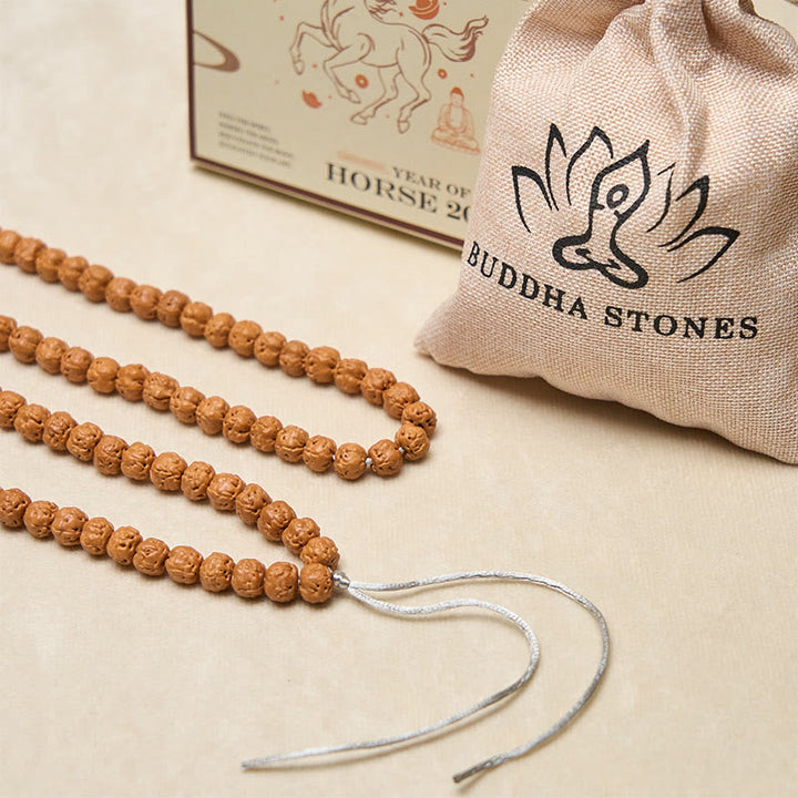Mala Buddha Stones de 108 cuentas con semillas de Bodhi y riqueza y auspiciosidad - image 6
