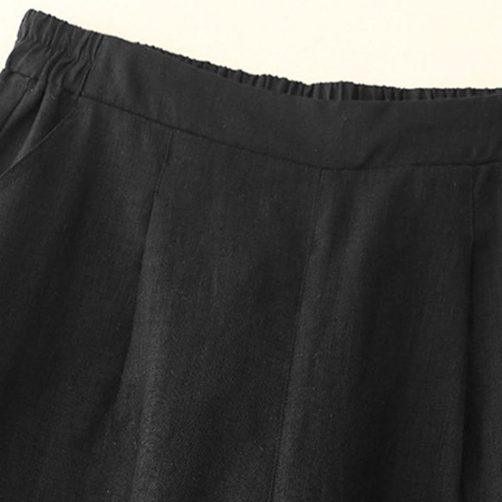 Pantalones de algodón Buddha Stones para mujer, lisos, de primavera, de largo 7-8, con bolsillos - image 7