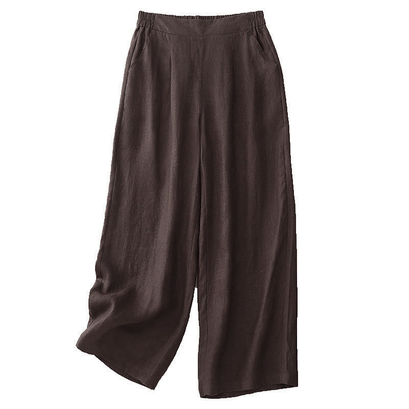 Pantalones de algodón Buddha Stones para mujer, lisos, de primavera, de largo 7-8, con bolsillos - image 5