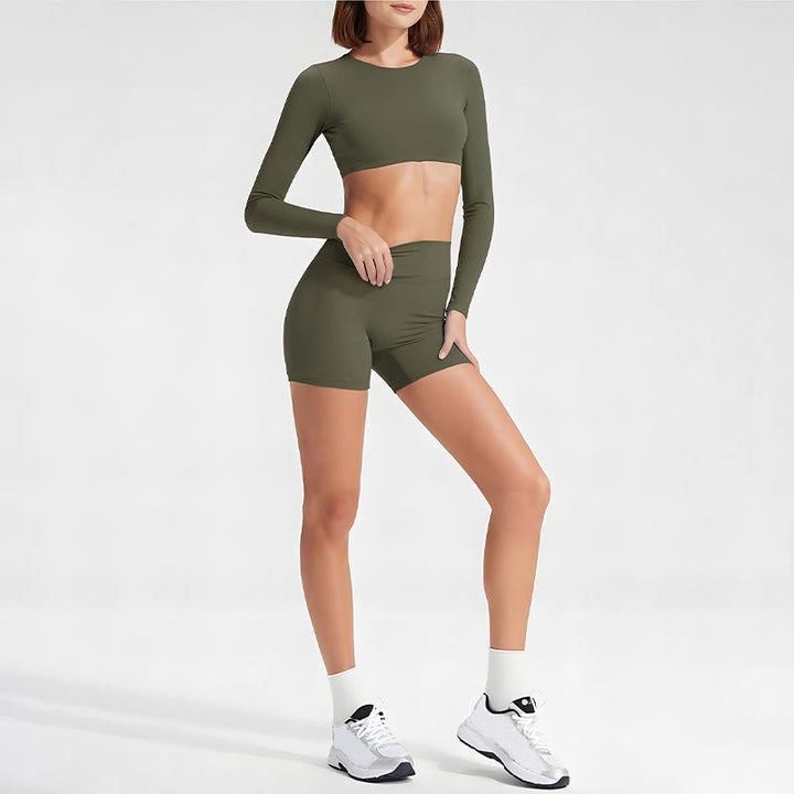 Sujetador deportivo de manga larga sin espalda con Buddha Stones para mujer, fitness, yoga - image 25