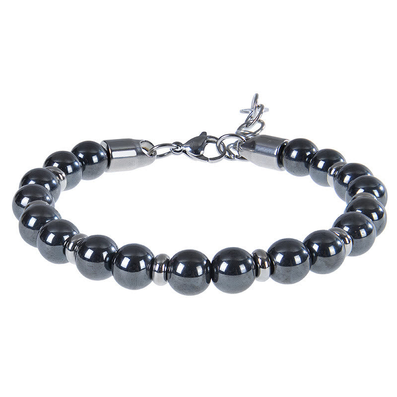 Pulsera protectora con varias cuentas de piedra natural de ojo de tigre y Buddha Stones - Magnetita negra (circunferencia de la muñeca: 17-20 cm) - image 9