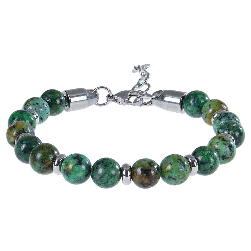 Pulsera protectora con varias cuentas de piedra natural de ojo de tigre y Buddha Stones - Turquesa (circunferencia de la muñeca: 17-20 cm) - image 22