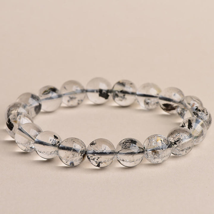 Pulsera de meditación con protección de diamantes Herkimer de Buddha Stones - Diamante Herkimer de grado 6A - 14-14,8 mm - image 7