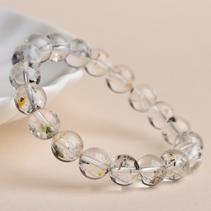 Pulsera de meditación con protección de diamantes Herkimer de Buddha Stones - image 11