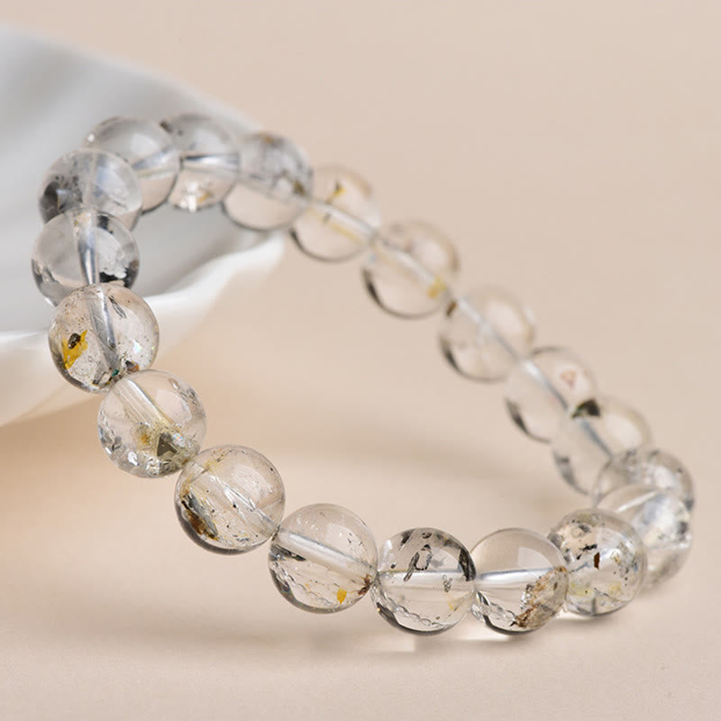 Pulsera de meditación con protección de diamantes Herkimer de Buddha Stones - image 11