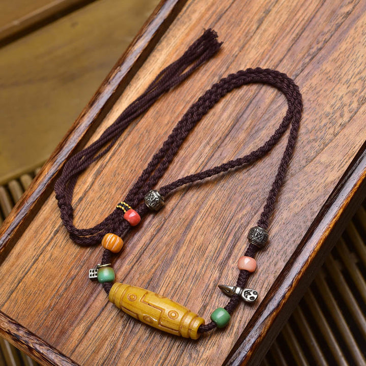 Colgante de collar con cuentas de hueso y Buddha Stones para la suerte y el equilibrio - Estilo A - image 0