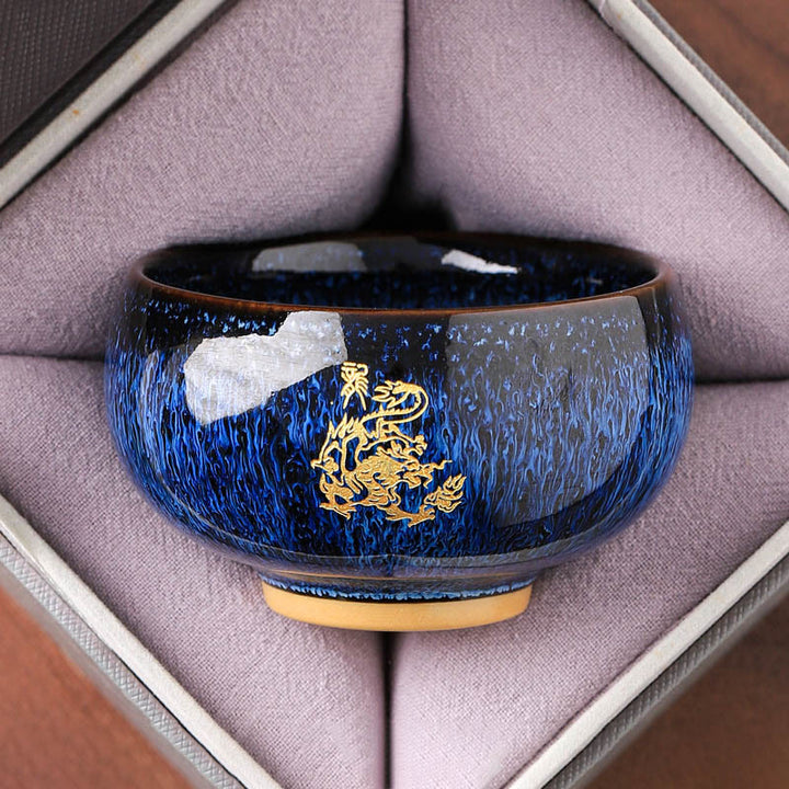 Taza de té de cerámica con diseño de Buddha Stones y el año del Caballo (135 ml) - Dragón 7,5 cm x 4,8 cm x 135 ml - image 5