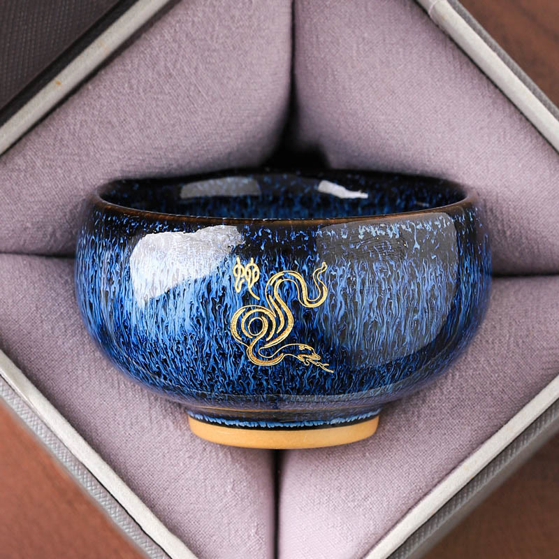 Taza de té de cerámica con diseño de Buddha Stones y el año del Caballo (135 ml) - Serpiente 7,5 cm x 4,8 cm x 135 ml - image 6