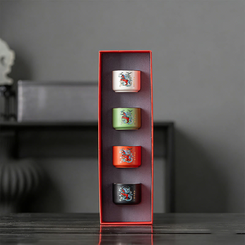 Taza de té de cerámica pintada a mano con Buddha Stones del Año del Caballo, taza de té de Kung Fu  - image 9