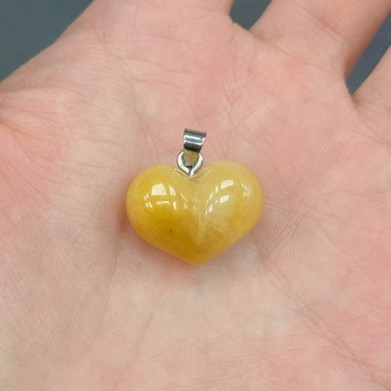 Colgante de equilibrio con Buddha Stones, diseño de corazón, amatista, topacio, cristal rosa, ópalo, ojo de tigre, cristal blanco, jaspe rojo, amazonita, aventurina verde, obsidiana negra, citrino. - Topacio - image 2