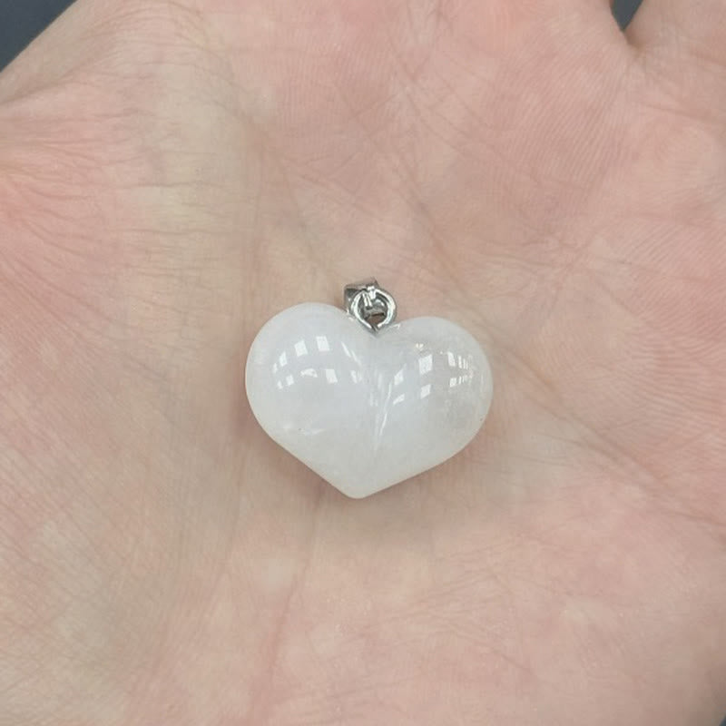 Colgante de equilibrio con Buddha Stones, diseño de corazón, amatista, topacio, cristal rosa, ópalo, ojo de tigre, cristal blanco, jaspe rojo, amazonita, aventurina verde, obsidiana negra, citrino. - Cristal blanco - image 11