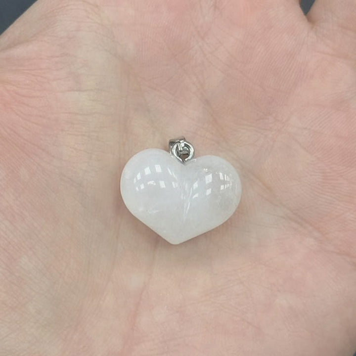 Colgante de equilibrio con Buddha Stones, diseño de corazón, amatista, topacio, cristal rosa, ópalo, ojo de tigre, cristal blanco, jaspe rojo, amazonita, aventurina verde, obsidiana negra, citrino. - Cristal blanco - image 11