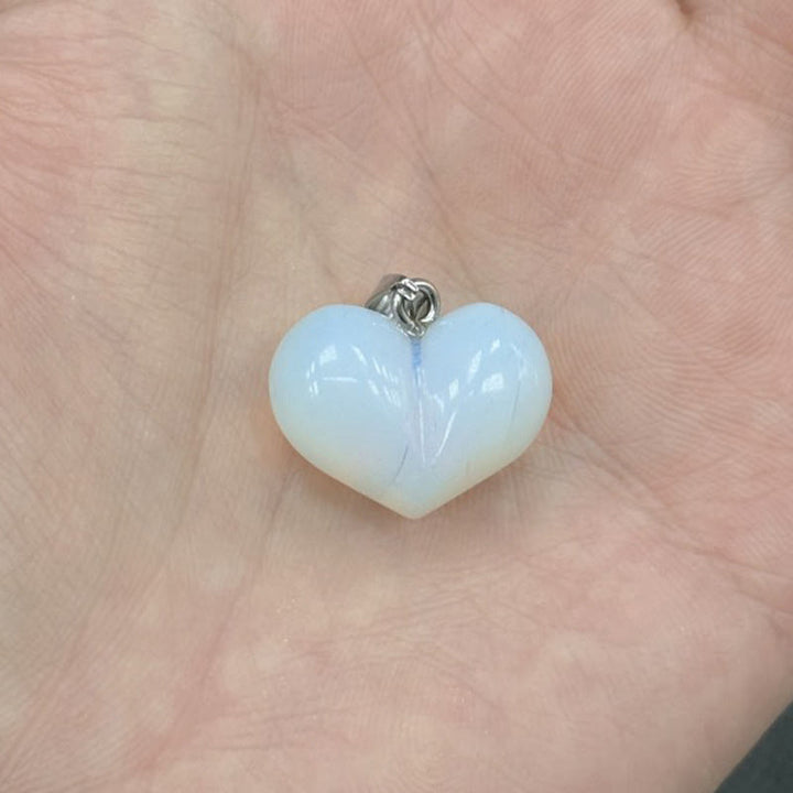 Colgante de equilibrio con Buddha Stones, diseño de corazón, amatista, topacio, cristal rosa, ópalo, ojo de tigre, cristal blanco, jaspe rojo, amazonita, aventurina verde, obsidiana negra, citrino. - Ópalo - image 7