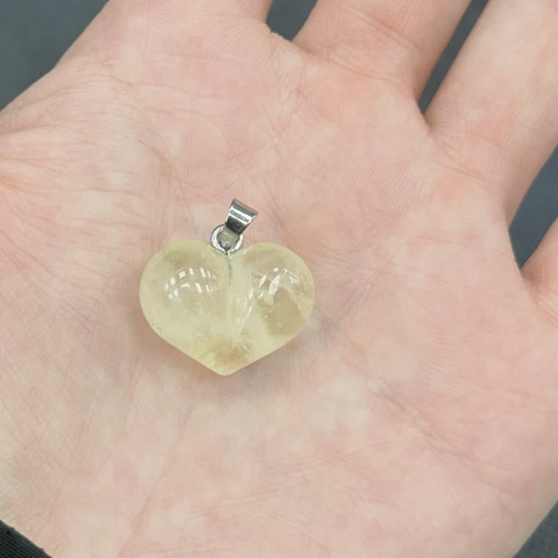 Colgante de equilibrio con Buddha Stones, diseño de corazón, amatista, topacio, cristal rosa, ópalo, ojo de tigre, cristal blanco, jaspe rojo, amazonita, aventurina verde, obsidiana negra, citrino. - Citrino - image 21