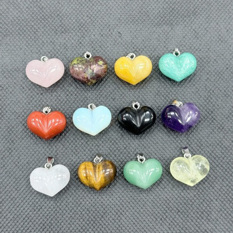 Colgante de equilibrio con Buddha Stones, diseño de corazón, amatista, topacio, cristal rosa, ópalo, ojo de tigre, cristal blanco, jaspe rojo, amazonita, aventurina verde, obsidiana negra, citrino. - image 23