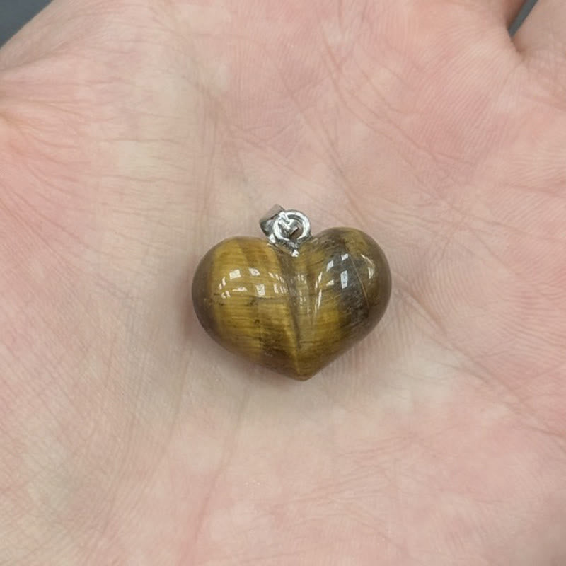 Colgante de equilibrio con Buddha Stones, diseño de corazón, amatista, topacio, cristal rosa, ópalo, ojo de tigre, cristal blanco, jaspe rojo, amazonita, aventurina verde, obsidiana negra, citrino. - Ojo de tigre - image 9