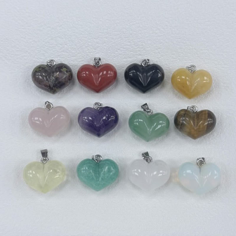 Colgante de equilibrio con Buddha Stones, diseño de corazón, amatista, topacio, cristal rosa, ópalo, ojo de tigre, cristal blanco, jaspe rojo, amazonita, aventurina verde, obsidiana negra, citrino. - image 24