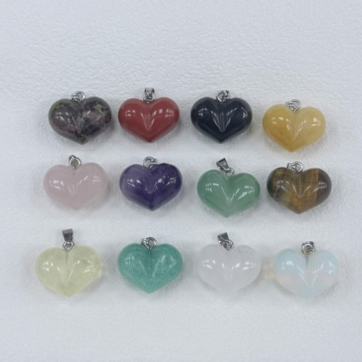 Colgante de equilibrio con Buddha Stones, diseño de corazón, amatista, topacio, cristal rosa, ópalo, ojo de tigre, cristal blanco, jaspe rojo, amazonita, aventurina verde, obsidiana negra, citrino. - image 24
