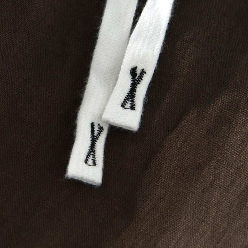 Pantalones de lino hasta el tobillo para hombre con cintura elástica y cordón ajustable con Buddha Stones y bolsillos - image 14