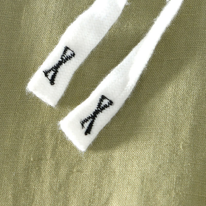 Pantalones de lino hasta el tobillo para hombre con cintura elástica y cordón ajustable con Buddha Stones y bolsillos - image 22