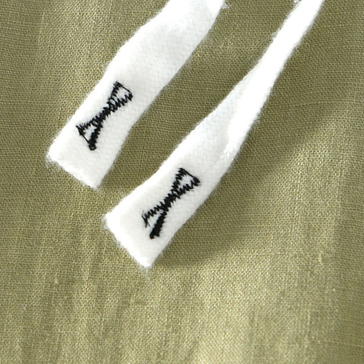 Pantalones de lino hasta el tobillo para hombre con cintura elástica y cordón ajustable con Buddha Stones y bolsillos - image 22