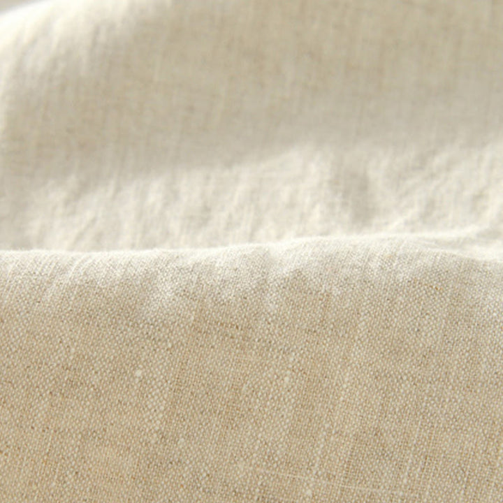 Pantalones rectos de lino con cintura elástica y cordón ajustable para hombre, con Buddha Stones caídas, y bolsillos. - image 9