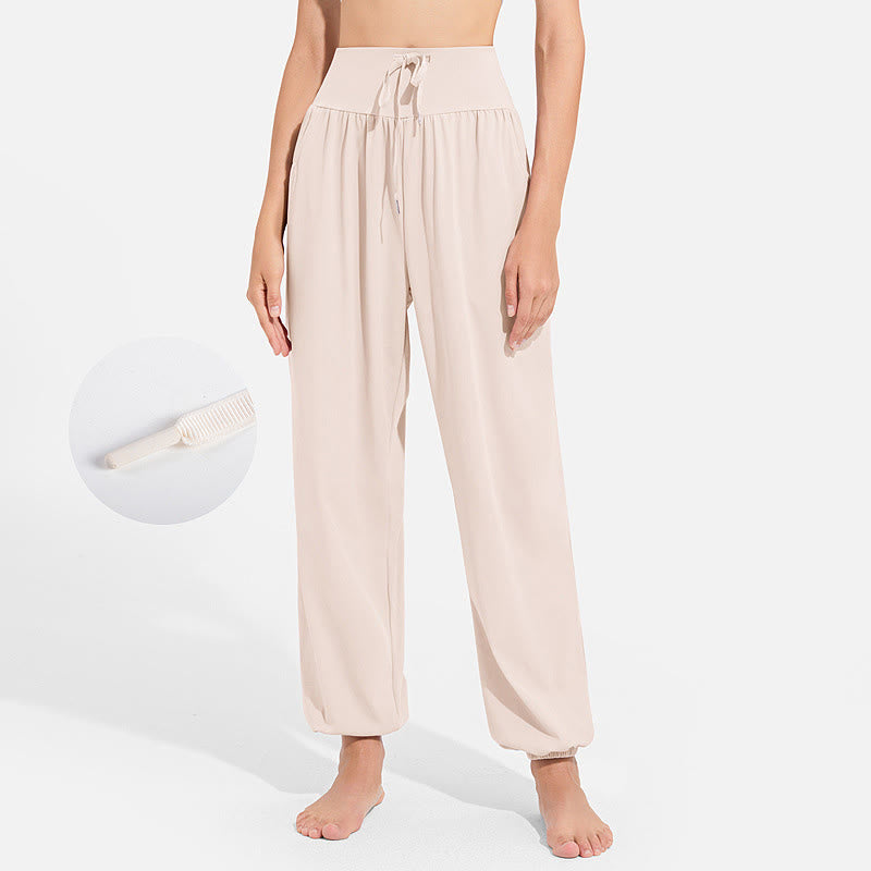 Pantalones deportivos tipo harem para mujer con diseño de Buddha Stones, cintura elástica y cordón ajustable, ideales para yoga y con bolsillos. - seda de maíz - US8-10，UK/AU12-14，EU40-42 (2XL) - image 8