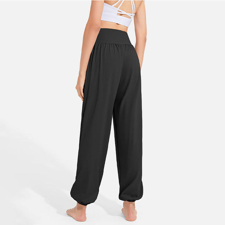 Pantalones deportivos tipo harem para mujer con diseño de Buddha Stones, cintura elástica y cordón ajustable, ideales para yoga y con bolsillos. - image 6