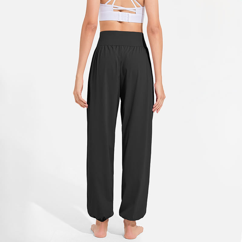 Pantalones deportivos de yoga con cintura elástica y cordón ajustable para mujer, con Buddha Stones y bolsillos. - image 7